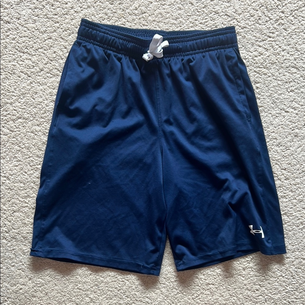Under Armour Blue Performance Shorts Elastic Waist